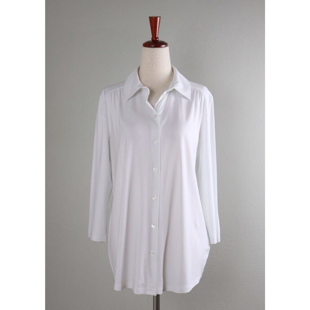 EFIXELLE Germany NWT Shirred Detail Collared Button Up Shirt Top Size F/B 44